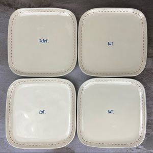 Rae Dunn Square Plate Set 4